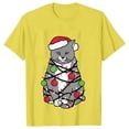 thumbnail image 1 of Camiseta con luces navideñas para mujer, camisetas con estampado gráfico de gato bonito, camisetas de manga corta, ropa de calle divertida, camiseta de marca, ropa femenina, 1 of 5