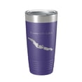 thumbnail image 1 of Theodore Roosevelt Lake Map Tumbler Travel Mug Insulated Laser Engraved Coffee Cup Arizona 20 oz Purple, 1 of 1