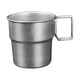 thumbnail image 1 of Vasos de acero inoxidable de 300 ml para camping, apilables para bebidas frías y calientes. Como se muestra, 1 of 9