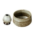 thumbnail image 2 of DOLITY Ceramic Matcha Bowls with Whisk Holder Ceremony Matcha Cup Handcrafted 430ml Tea Palm, 2 of 8