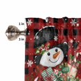 thumbnail image 5 of Red Plaid Snowman Christmas Kitchen Valances for Windows 42x12 Inch Kitchen Curtains Valances Rod Pocket Xmas Snowflake Winter Gifts Bathroom Window Valances for Window Treatment Decor, 5 of 6