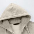 thumbnail image 4 of Oversized Sweatshirt For Men Full Zip Up Winter Cotton Solid Color Hoodies Heavyweight Hooded Jacket With Pocket, 4 of 8
