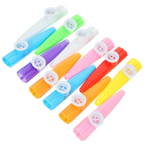CIMAXIC 12Pcs Lovely Percussion Toys Kazoo Playthings Kid Kazoo Playthings (Random Color),4.33"X0.98"X0.59"