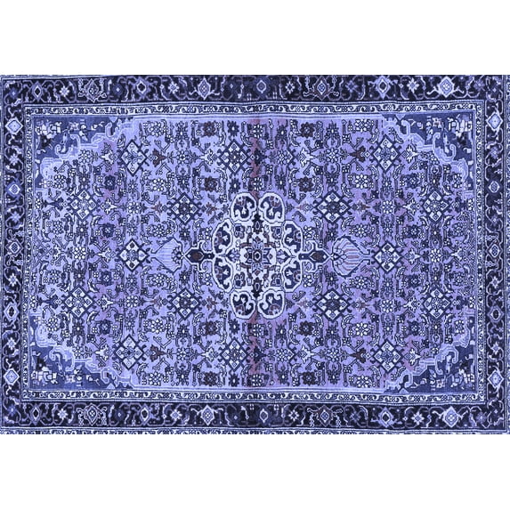 Ahgly Company Indoor Rectangle Persian Blue Traditional Area Rugs, 7' x 9'