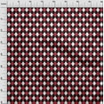 thumbnail image 3 of oneOone Georgette Viscose Bright Red Fabric Argyle Check Quilting Supplies Print Sewing Fabric By The Yard 42 Inch Wide, 3 of 4