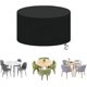 thumbnail image 1 of Cubiertas de mesa redondas impermeables Vevor juego de Patio tela Oxford 420d resistente al viento, 1 of 5