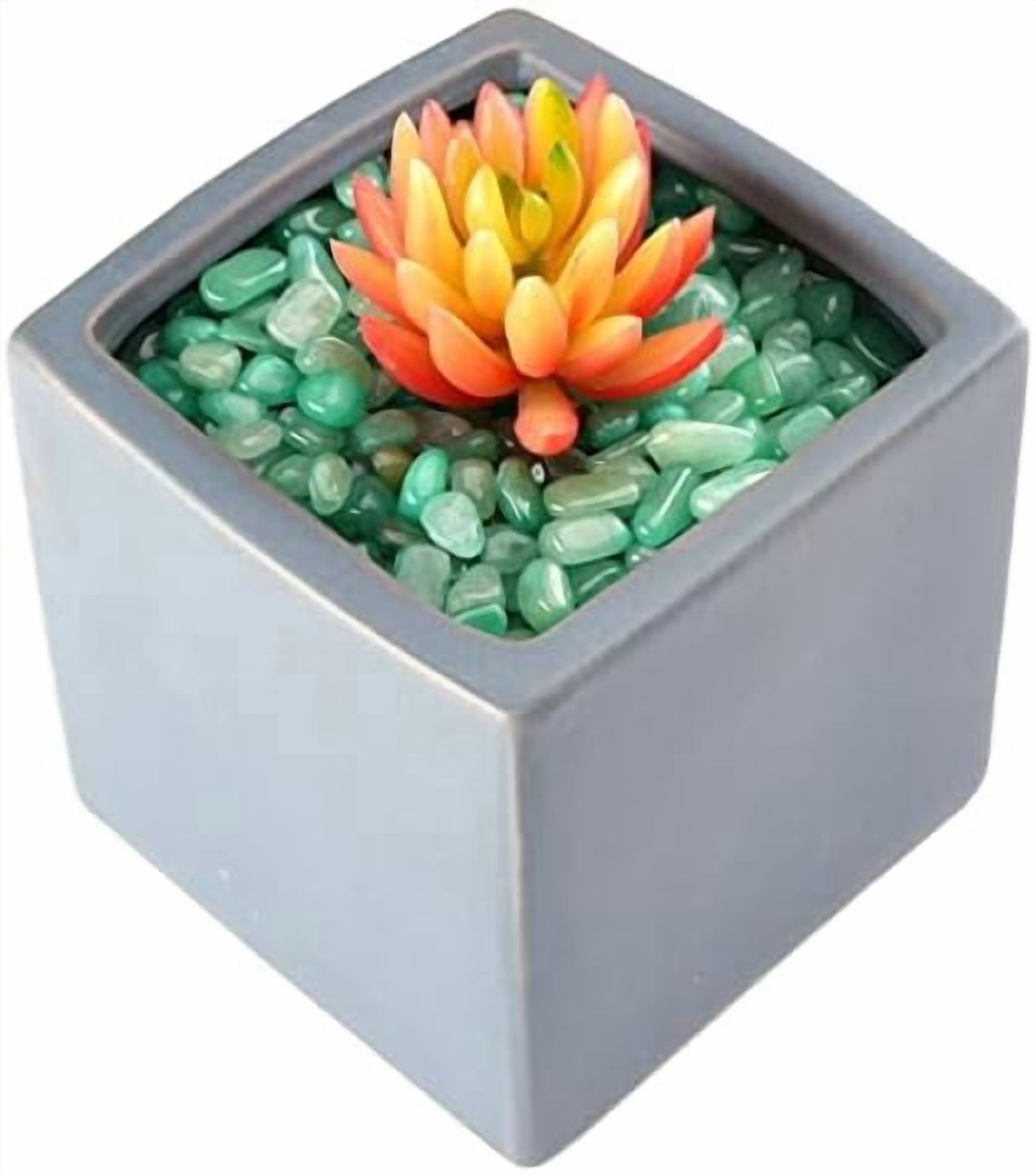 Decorative Rock Stones, 2 Lbs/920g Irregular Green Crystal Pebbles Quartz Gravel for Aquarium Turtle Tank Decoration/Succulent Plant Landscape/Flowerpot Vase Ornament