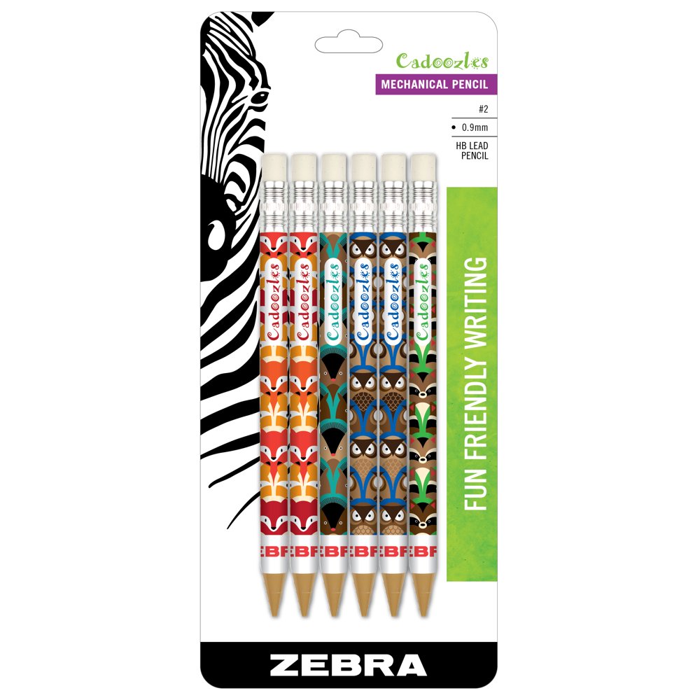 Cadoozles Mechanical Pencil 0.9mm Assorted 6pk