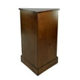 thumbnail image 4 of 35 Inch Classic Wood Corner Cabinet, Open Shelf, 2 Door Cabinet, Brown- Saltoro Sherpi- Saltoro Sherpi, 4 of 5