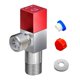 thumbnail image 2 of Válvulas de ángulo,Conector de válvula de agua,Válvulas de agua para inodoro a prueba de fugas Válvulas de ángulo de de 1/4,Accesorios de , Rojo, 2 of 9