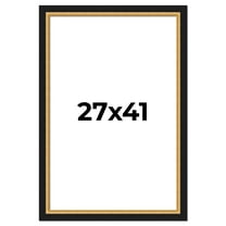 27x41 Frame Gold Real Wood Picture Frame Width 2.25 Inches | Interior Frame Depth 0.5 Inches |