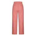 thumbnail image 7 of ClodeEU Women's Lightweight Wide Leg Pants ,Elastic Waist Loose Trousers, Casual Trousers With Pocket Pink,Womens Plus XL, 7 of 7