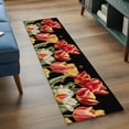 thumbnail image 3 of 2'x6' Rug Runners for Hallways Kitchen, Luxury Tulip Floral Non Slip Entryway Beside Floor Carpet Runner, Farmhouse Vintage Botanical Flowers Washable Laundry Room Bedroom Throw Rugs Mat, 3 of 8