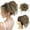 Ash Blonde & Ash Medium brown, variant on Tousled Updo Messy Bun Hairpiece Hair Extension Ponytail With Elastic Rubber Band Updo Ponytail Hairpiece Synthetic Hair Extensions Scrunchies Ponytail Hairpieces for Women