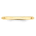thumbnail image 3 of 14k Yellow Gold 2mm Lightweight Half Round Wedding Band Size 5.5, 3 of 5
