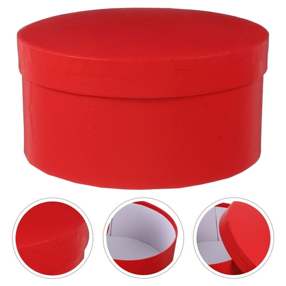 Round Flower Package Box with Lid for Weddings Birthdays and Special Occasions Large Floral Storage Box for Various Items