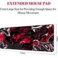 thumbnail image 4 of XXL Mouse Pad Extended Gaming Mouse Pad Large Desk Mat 31.5" x 11.8" Keyboard Laptop Computer Red Mousepad for Home Office Gaming Work, 4 of 6