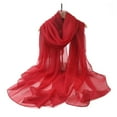 thumbnail image 2 of CFMIURAN Women's Soft Silky Chiffon Shawl Wrap Elegant Sheer Scarf for Evening Wedding Bridal Dress, 2 of 4