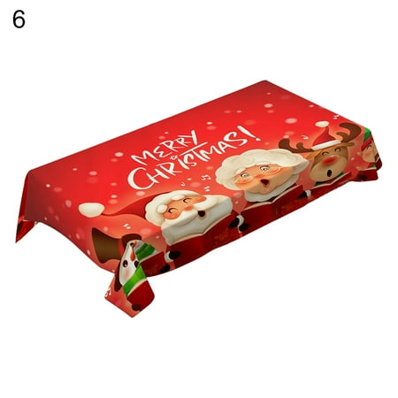 

Wanwan Delicate Table Cloths Absorbent Oilproof Polyester Xmas Protective Table Covers for Kitchen