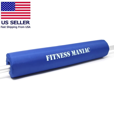 Foam Barbell Bar Rest Pad for Squat & Weight Lifting - Blue Bar Padding