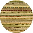 thumbnail image 1 of Ahgly Company Tapis d'Intérieur Rond Abstrait Safran Jaune, 5 Pieds Rond, 1 of 6