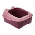 thumbnail image 2 of Cat with High Side Anti-Splashing Cat Toilet Semi-Enclosed Litter Pan Prevent Sand Leakage Easy to Clean for Indoor Kitty Pink, 2 of 7