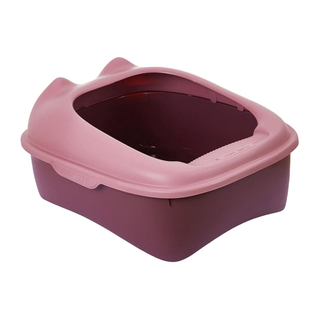Caja de Arena para Gatos Bandeja de Arena para Mascotas Superior Abierta Caja de Arena para Gatos Semicerrada Privacidad Robusto Fácil de Sunnimix Bandeja de arena para gatos