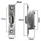 thumbnail image 2 of Adjustable Roller Catch Satin Mortice Door Spring Ball Latch Stainless Steel(silver)(1pcs), 2 of 5