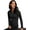 Black, variant on Maidenform Sport Baselayer Thermal Mock Zip Top Magenta Quartz 2XL Women's