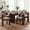 Lucena Oak/Brown, variant on COLAMY 5-Piece Modern Dining Room Set, 63" Rectangular Kitchen Table with 4 Upholstered Dining Chairs, Heavy-Duty Ribbed Base Wood Dining Set - Walnut/Beige