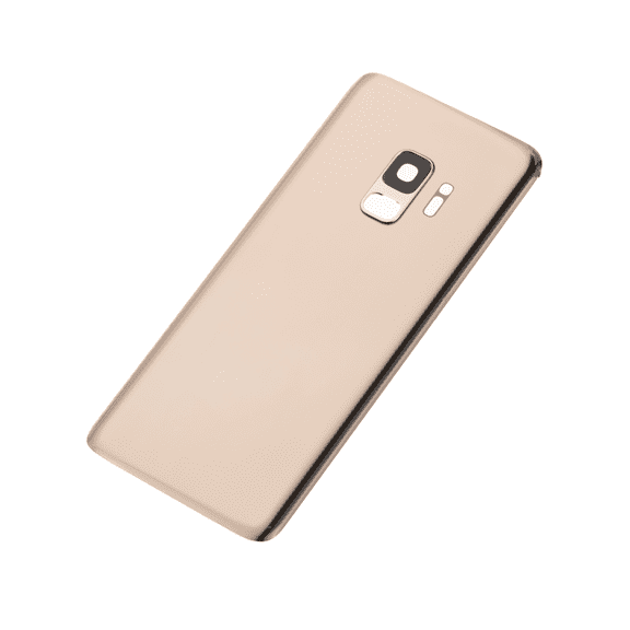 Replacement Back Cover Glass With Camera Lens Compatible For Samsung Galaxy S9 (Sunrise Gold)