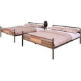 thumbnail image 3 of 83" X 65" X 68" Sandy Black & Dark Bronze Hand-Brushed Queen Over Queen Bunk Bed, 3 of 3