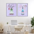 thumbnail image 2 of Stupell Industries Fragrance Perfumes on Purple 2 Piece Gray Framed Giclee Art Set design by Susan Lugar, 30 x 24, 2 of 8
