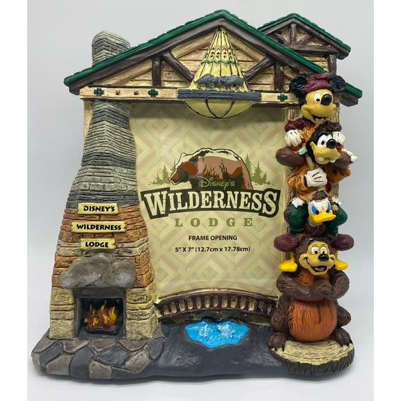 Disney Parks Wilderness Lodge Mickey & Friends Totem Pole Photo Frame New w Box