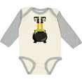 thumbnail image 3 of Inktastic Witch Cauldron, Witch Legs, Boots, Halloween Boys or Girls Long Sleeve Baby Bodysuit, 3 of 5
