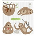 thumbnail image 3 of Ambesonne Sloth Shower Curtain, Composition Animal, 69"Wx70"L, Pale Brown Grey Green, 3 of 3