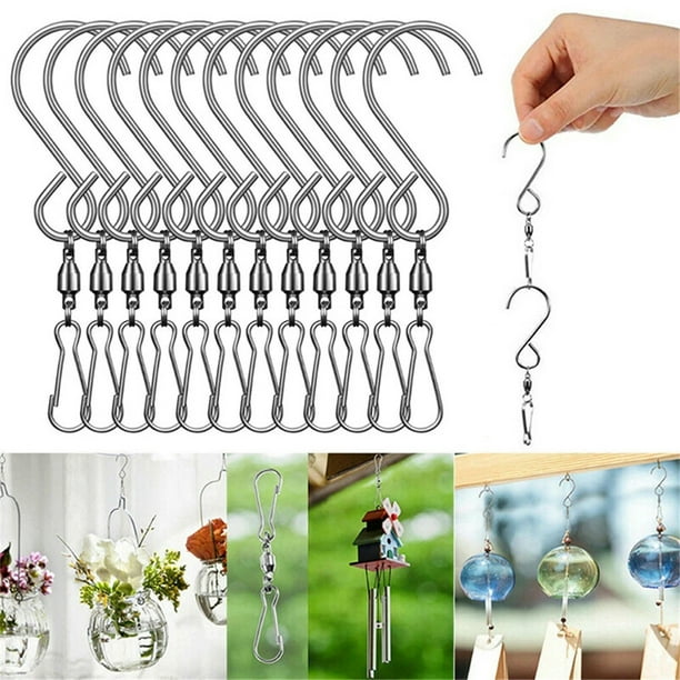 S Swivel Hook Clips For Hanging Wind Spinners Wind Chimes Flower Basket