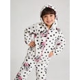 thumbnail image 5 of Disney Minnie Mouse Toddler Girls’ Sherpa Outfit Set - Two Piece Fuzzy Zip-Up Hoodie Jacket & Jogger Pants with Allover Print (Ivory, 3T), 5 of 5