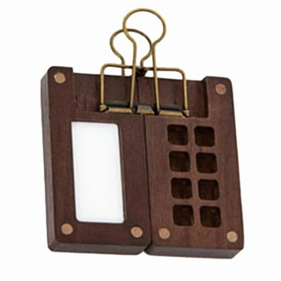 Portable Mini Travel Watercolor Palette - Empty Wooden Acrylic Paint Box with Square Tray for Art Painting, Art Supplies