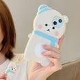 thumbnail image 2 of for iPhone 11 Pro Max Bear Case, Kawaii Phone Cases 3D Silicone Cartoon Case with Keychain Fun Apply to iPhone 11 Pro Max Cute Case Soft Rubber Shockproof Protective Case for Women Girls, 2 of 13