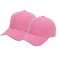 thumbnail image 1 of Men's and Women's 2PC Summer Casual Outdoors Solid Color Sports Summer Hat Baseball Cap, 1 of 4