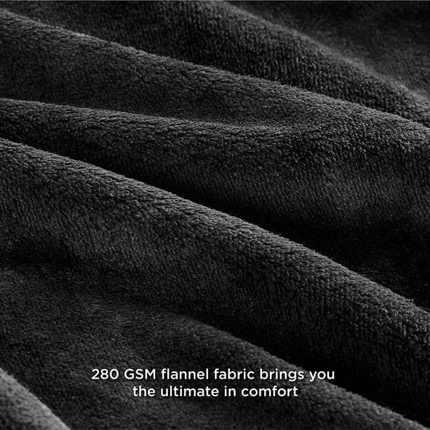 Htooq Fleece Blanket Queen Blanket Black Bed Blanket Soft Lightweight Plush Fuzzy Cozy Luxury Microfiber 90x90 Inches Black 90x90 Black 90x90