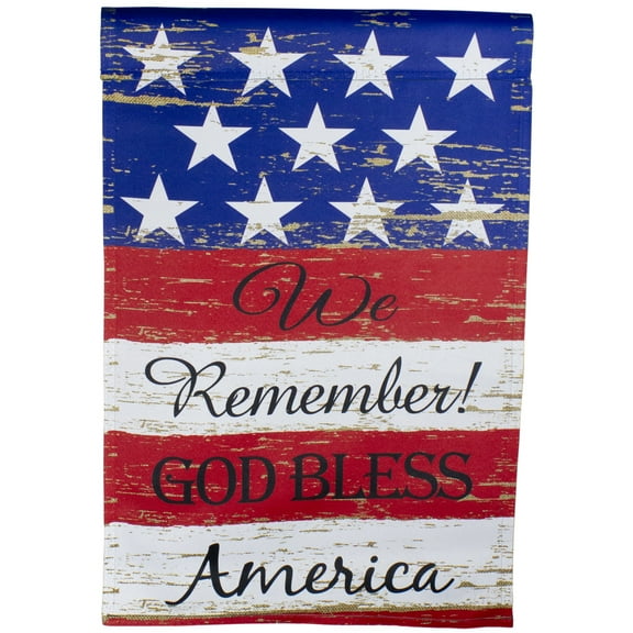 We Remember! Patriotic Americana Outdoor Garden Flag 12.5" x 18"