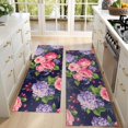 thumbnail image 4 of Kitchen Rugs Sets Of 2,Pioneer Flower Floral Print Pattern Anti Fatigue Kitchen Mat Rugs Non Slip Washable,Decorative Kitchen Floor Mats for Kitchen,Sink,Laundry,17"X47", 4 of 5
