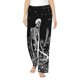 thumbnail image 1 of Fotbe Vintage Black white Plant skull Pantalones de Pijama para Mujer, Pantalones de Dormir, Pantalones Pj con Cordón y Bolsillos-Small, 1 of 6