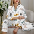 thumbnail image 6 of Pajama Sets for Women 2 Pcs, Cute Dog heart Button Down Long Sleeve Sleepwear Lounge PJ Sets, 6 of 6