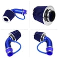 thumbnail image 2 of Kit de tubo de manguera de inducción de aluminio con filtro de entrada de aire frío universal para automóvil de 76 mm y 3 pulgadas, color azul, 2 of 5