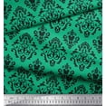 thumbnail image 3 of Soimoi Green Cotton Jersey Fabric Flourish Damask Decor Fabric Printed Yard 64 Inch Wide, 3 of 3