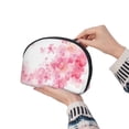 thumbnail image 6 of YFYANG 2 Piece Women's Portable Makeup Bags, Pink Watercolor Flowers Clutch Travel Toilet Bags Cosmetic Organizer, 6 of 7