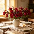 thumbnail image 7 of Artificial Flowers Like Real Artificial Bouquet, Mixed Silk Artificials Roses Bouquet with Daisy Chrysanthemum White Flowers for Centerpiece Table Wedding Party, Available in 7 colors, 7 of 7